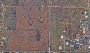 The wildfire quickly spread over this area of Amarillo, TX.