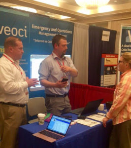 Veoci team members at the NHCPC 2017 booth.