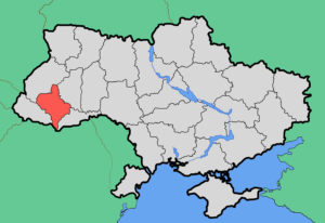 Ukraine Map with Area Affected by Outage