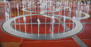 A fountain featured at the 1996 Olympics in Atlanta, Georgia, U.S.