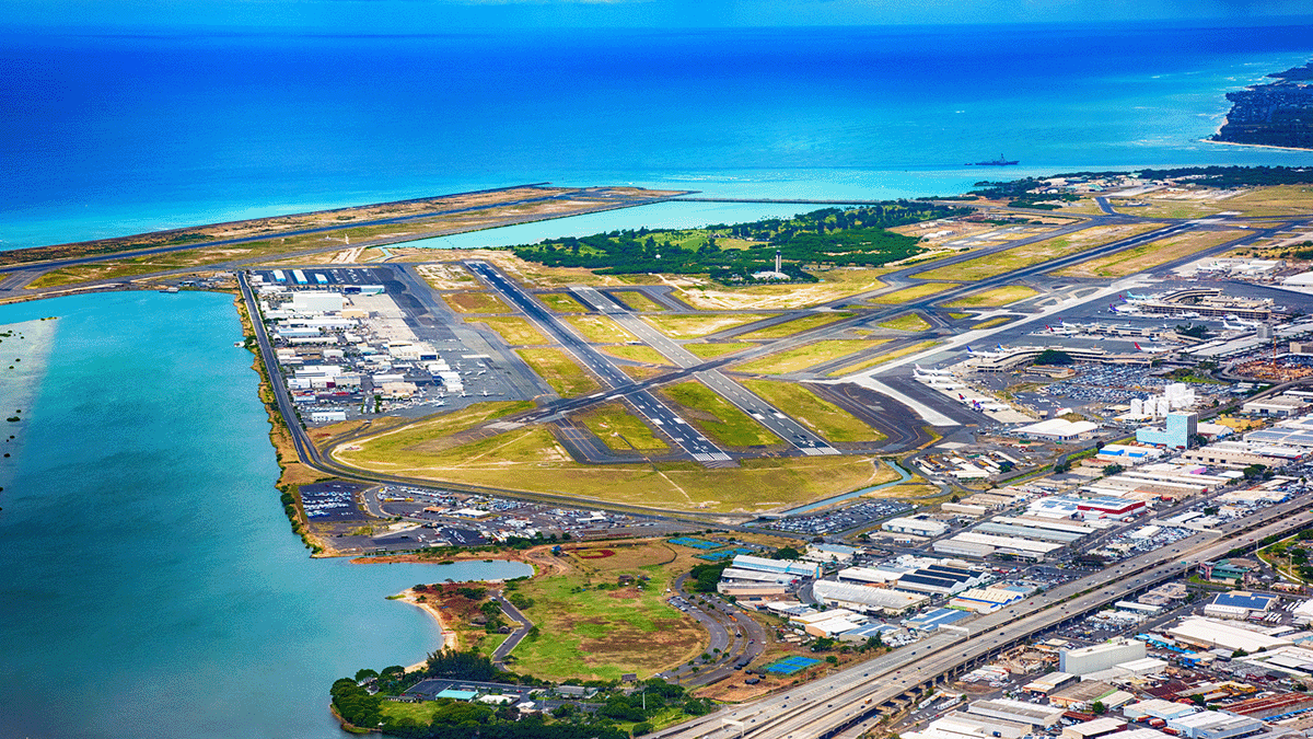 A view of an of Honolulu International airport.
