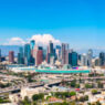 The skyline of Los Angeles, CA.