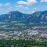 Aerial photograph of Boulder, Colorado.