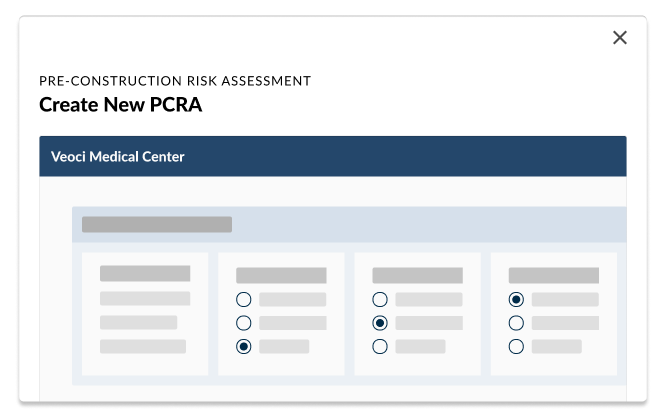 Pre-Construction Risk Assessment (PCRA) Software for Hospitals and Healthcare