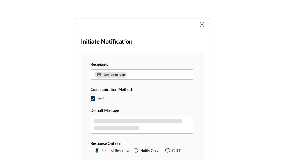 Sending an alert through mass notification templates with Veoci.