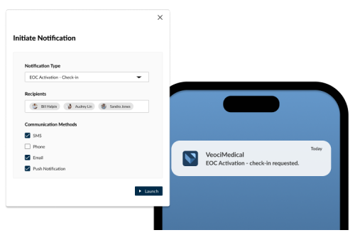 Veoci Vitals Business Continuity Software for Hospitals and Healthcare